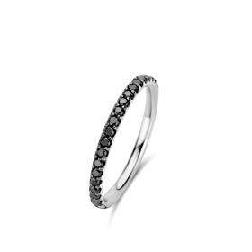 Bague One More  Ischia Basics Diamants noirs Or Blanc
