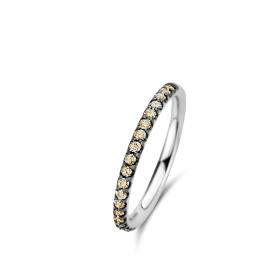 Bague One More  Ischia Basics Diamants bruns Or Blanc