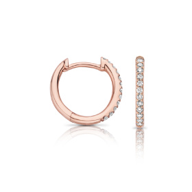 Boucles d'oreilles One More Créoles Ischia Basics Diamants Or Rose