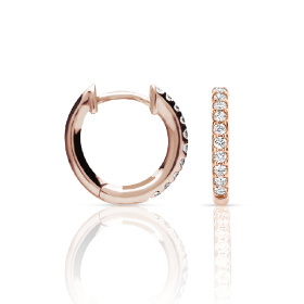 Boucles d'oreilles One More Créoles Ischia Basics Diamants Or Rose