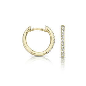 Boucles d'oreilles One More Créoles Ischia Basics Diamants Or Jaune