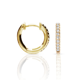 Boucles d'oreilles One More Créoles Ischia Basics Diamants Or Jaune