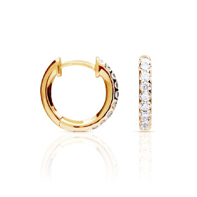 Boucles d'oreilles One More Créoles Ischia Basics Diamants Or Jaune