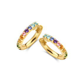 Boucles d'oreilles One More Créoles Ischia Basicspierres fines Or Jaune