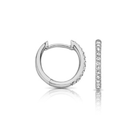 Boucles d'oreilles One More Créoles Ischia Basics Diamants Or Blanc