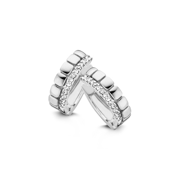 Boucles d'oreilles One More  Ischia Diamants Or Blanc