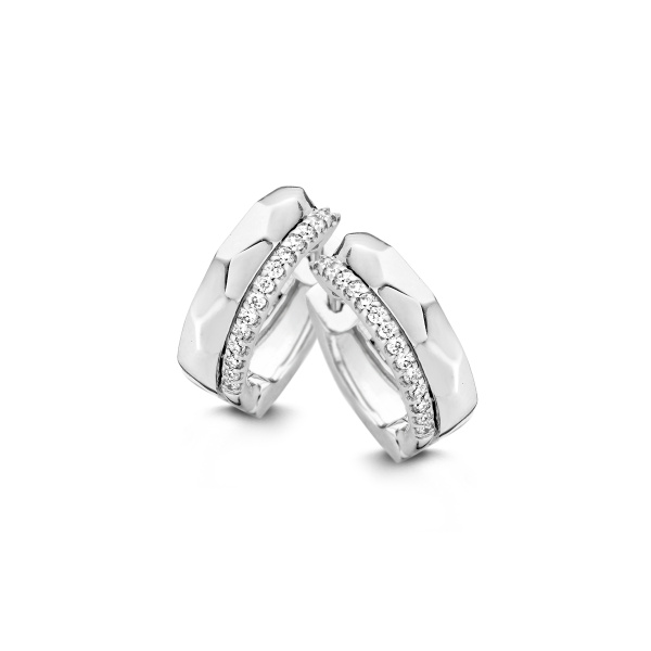 Boucles d'oreilles One More  Ischia Diamants Or Blanc