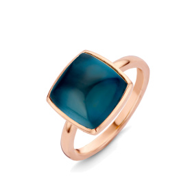 Bague One More  Pantelleria topaze London Blue nacre Or Rose