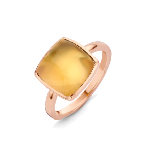 Bague One More  Pantelleria citrine nacre Or Rose