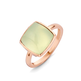 Bague One More  Pantelleria Or Rose et préhnite nacre