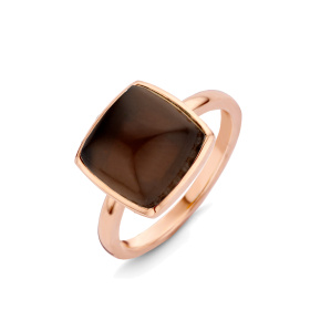Bague One More  Pantelleria quartz fumé nacre Or Rose