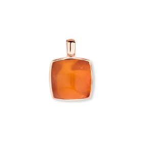 Pendentif One More Pendentif Pantelleria quartz agate orange Or Rose