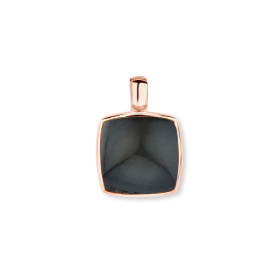 Pendentif One More Pendentif Pantelleria quartz obsidienne arc ciel Or Rose