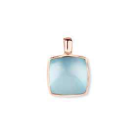 Pendentif One More Pendentif Pantelleria topaze Sky Blue nacre Or Rose