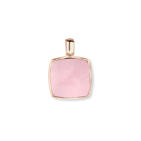 Pendentif One More Pendentif Pantelleria quartz rhodochrosite et nacre Or Rose
