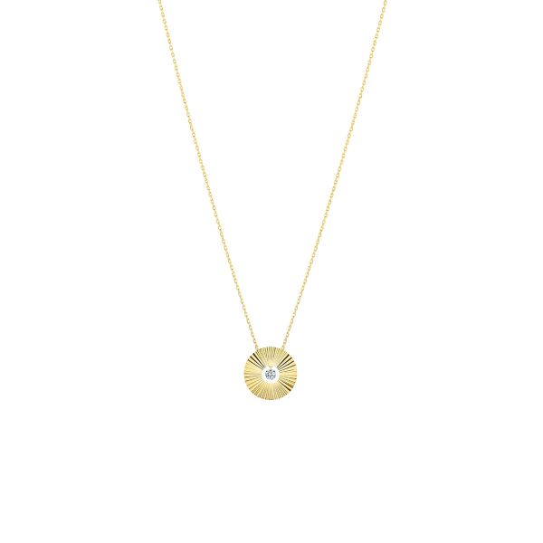 Collier La Brune & La Blonde 360° Trio Diamants 0.40 carat or jaune