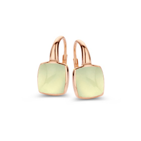 Boucles d'oreilles One More  Pantelleria préhnite nacre Or Rose