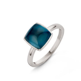 Bague One More  Pantelleria topaze London Blue nacre Or Blanc