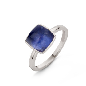 Bague One More  Pantelleria avec quartz sodalite Or Blanc