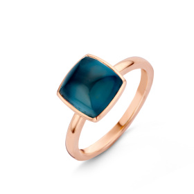 Bague One More  Pantelleria topaze London Blue nacre Or Rose