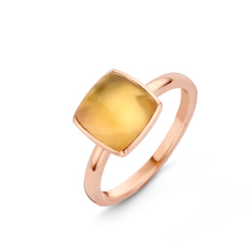 Bague One More  Pantelleria citrine nacre Or Rose