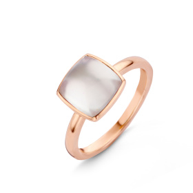 Bague One More  Pantelleria topaze blanche nacre Or Rose