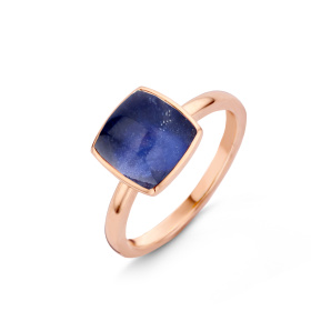 Bague One More  Pantelleria avec quartz sodalite Or Rose