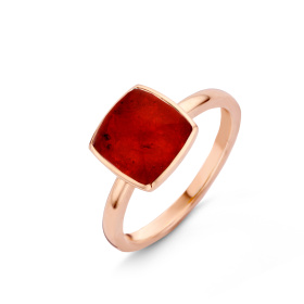 Bague One More  Pantelleria quartz et rubis nacre Or Rose