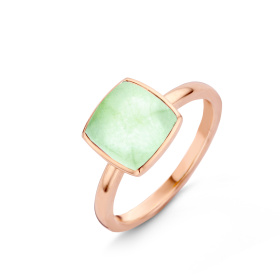 Bague One More  Pantelleria cristal de roche aventurine Or Rose