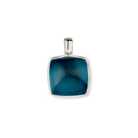 Pendentif One More Pendentif Pantelleria topaze London Blue nacre Or Blanc
