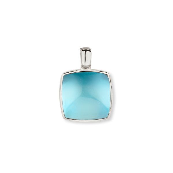 Pendentif One More Pendentif Pantelleria topaze Swiss Blue nacre Or Blanc