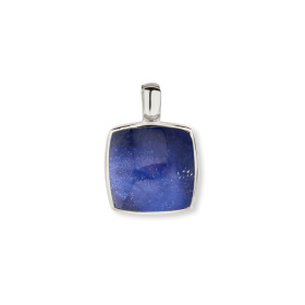 Pendentif One More Pendentif Pantelleria avec quartz sodalite Or Blanc