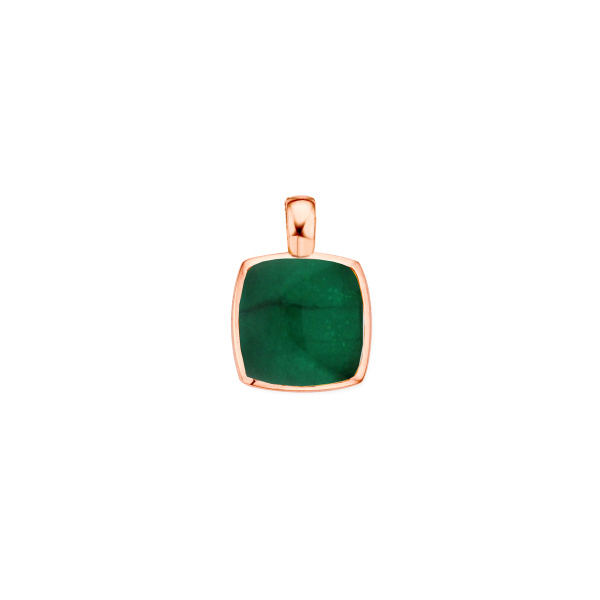Pendentif One More Pendentif Pantelleria quartz et éméraude nacre Or Rose