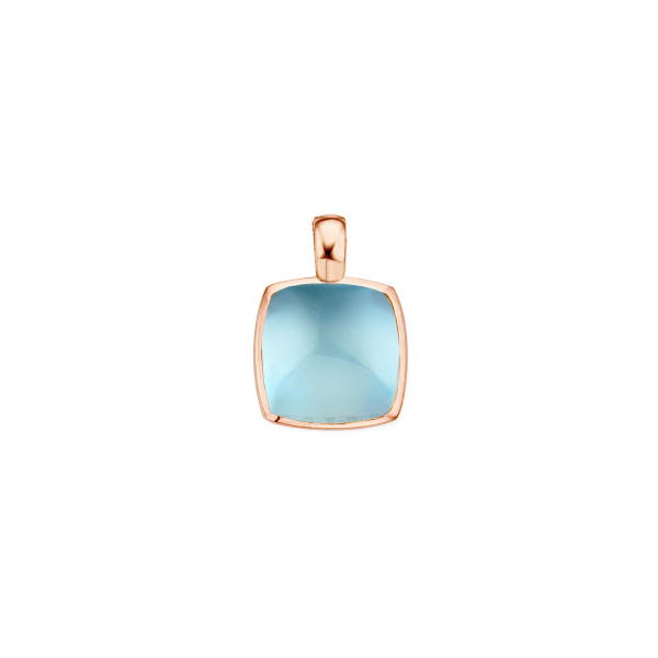 Pendentif One More Pendentif Pantelleria topaze Swiss Blue nacre Or Rose
