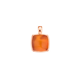 Pendentif One More Pendentif Pantelleria quartz agate orange Or Rose