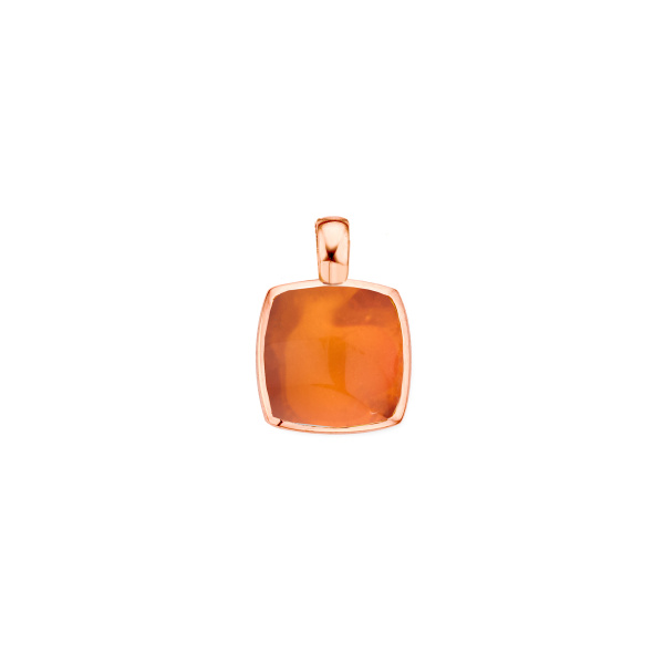 Pendentif One More Pendentif Pantelleria quartz agate orange Or Rose