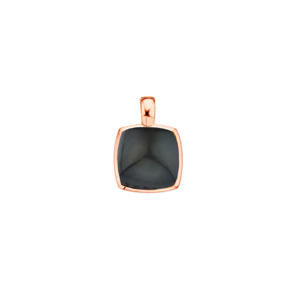 Pendentif One More Pendentif Pantelleria quartz obsidienne arc ciel Or Rose