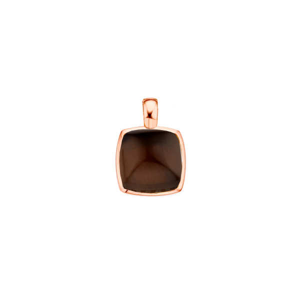 Pendentif One More Pendentif Pantelleria quartz fumé nacre Or Rose