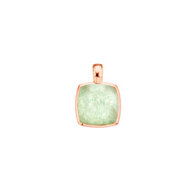 Pendentif One More Pendentif Pantelleria cristal de roche aventurine Or Rose