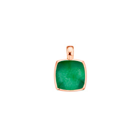 Pendentif One More Pendentif Pantelleria cristal de roche quartz verte Or Rose