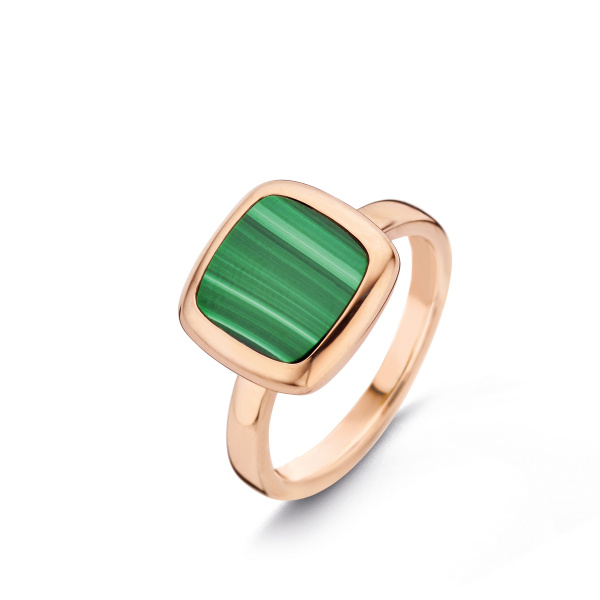 Bague One More  Pantelleria malachite Or Rose