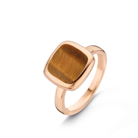 Bague One More  Pantelleria oeil de tigre Or Rose