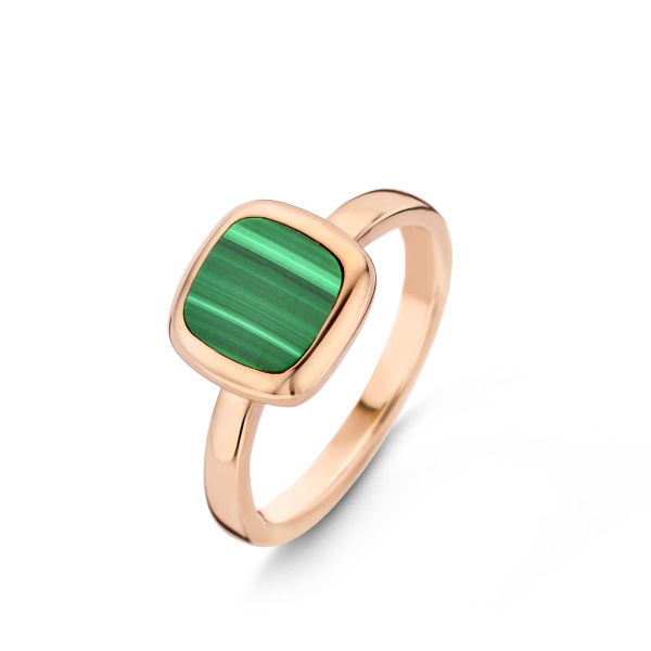 Bague One More  Pantelleria malachite Or Rose