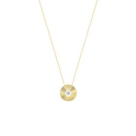 Collier La Brune & La Blonde Pleine Lune Or Jaune Diamant 0.15ct