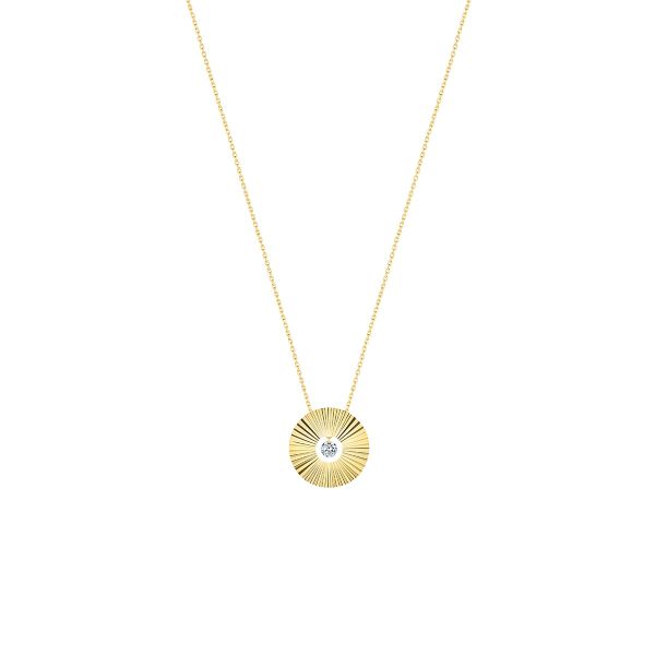 Collier La Brune & La Blonde 360° Trio Diamants 0.40 carat or jaune