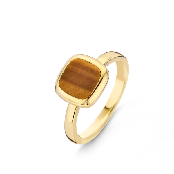 Bague One More  Pantelleria oeil de tigre Or Jaune