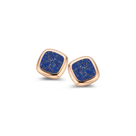 Boucles d'oreilles One More  Pantelleria lapis lazuli Or Rose