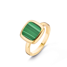 Bague One More  Pantelleria malachite Or Jaune
