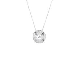 Collier La Brune & La Blonde Mini Lune Or Blanc Diamant 0.07ct