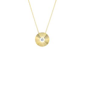 Collier La Brune & La Blonde Mini Lune Or Jaune Diamant 0.07ct